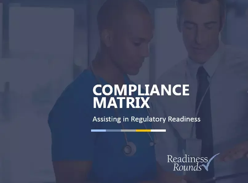 Compliance Matrix Reporting cover page